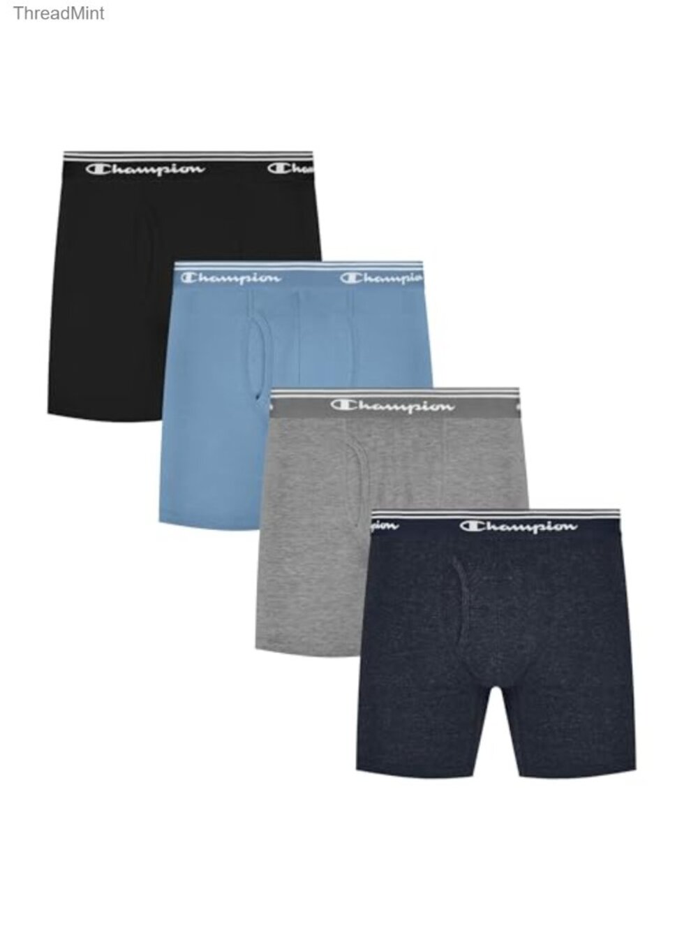 Men's Cotton Stretch Boxer Briefs Moisture-Wicking 4 Pack